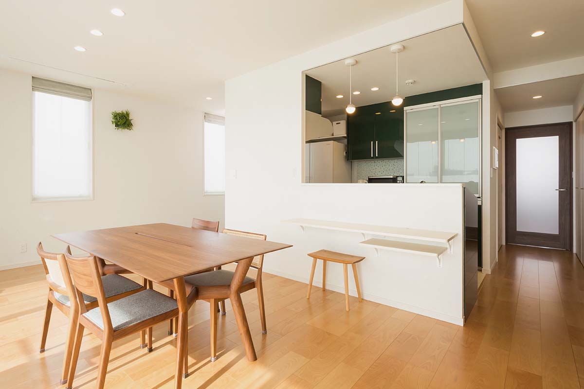 無駄をなくしたリビングダイニング