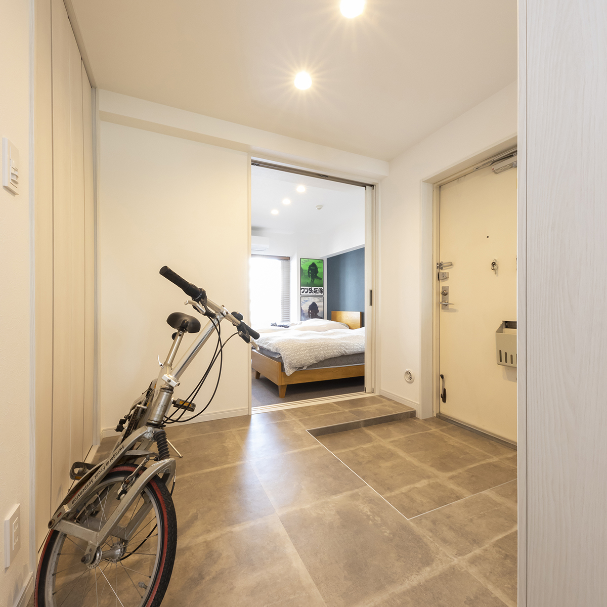 玄関に自転車が置ける広さ