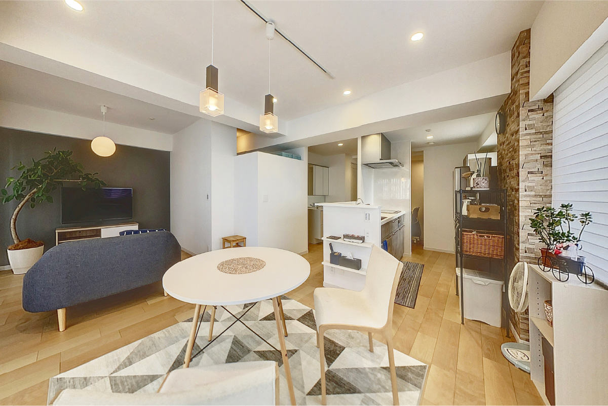 キッチンの横に設けた家事スペース