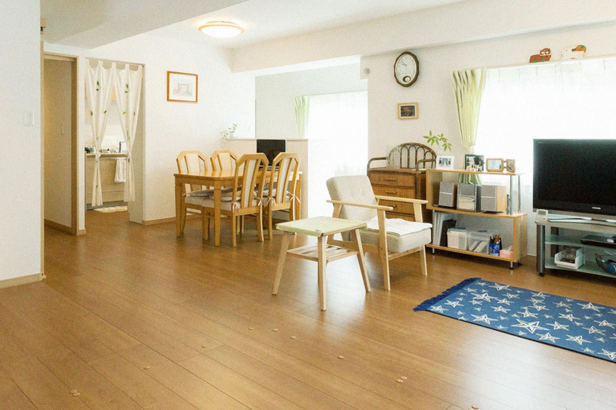 十分な光が入るようになったリビング